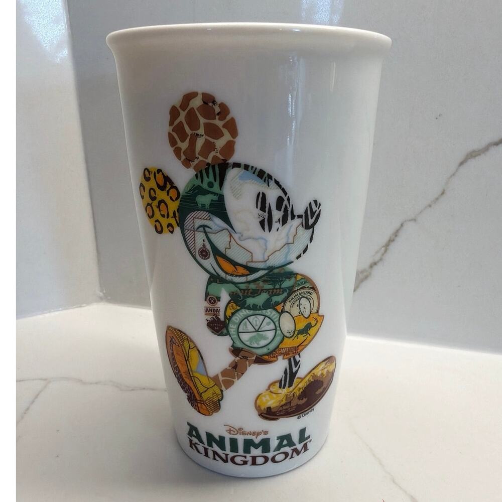 Disney Parks Animal Kingdom Starbucks Double-Walled Ceramic Travel Tumbler
